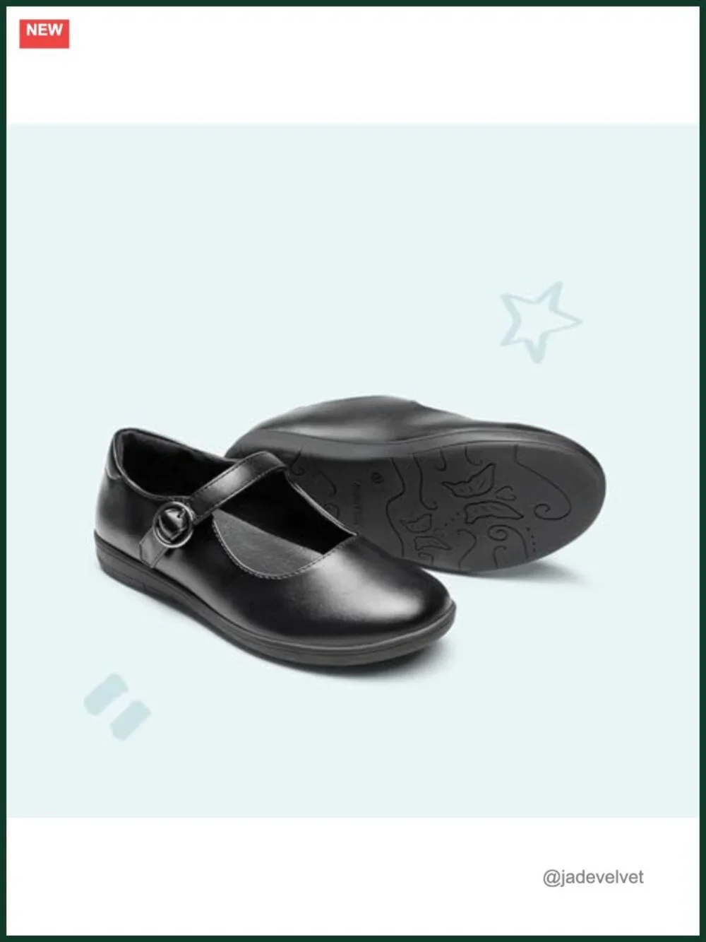 Girls Mary Jane School Uniform Shoes - Buckle Dress Flats Non-Slip Round Toe